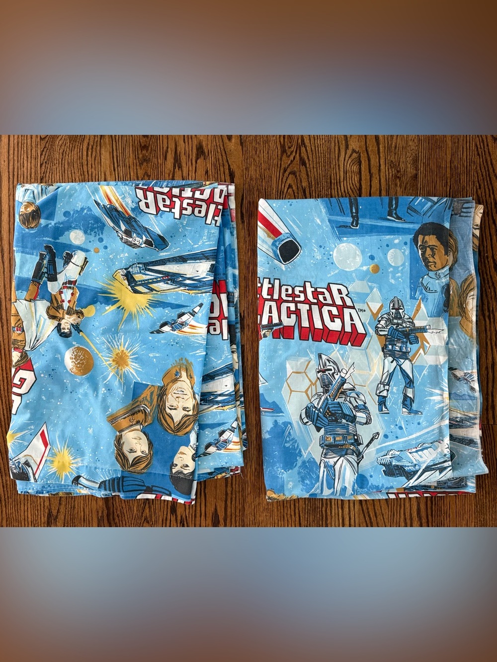 BATTLESTAR GALACTICA Vintage 70's Twin Sheet X 2 Bedding